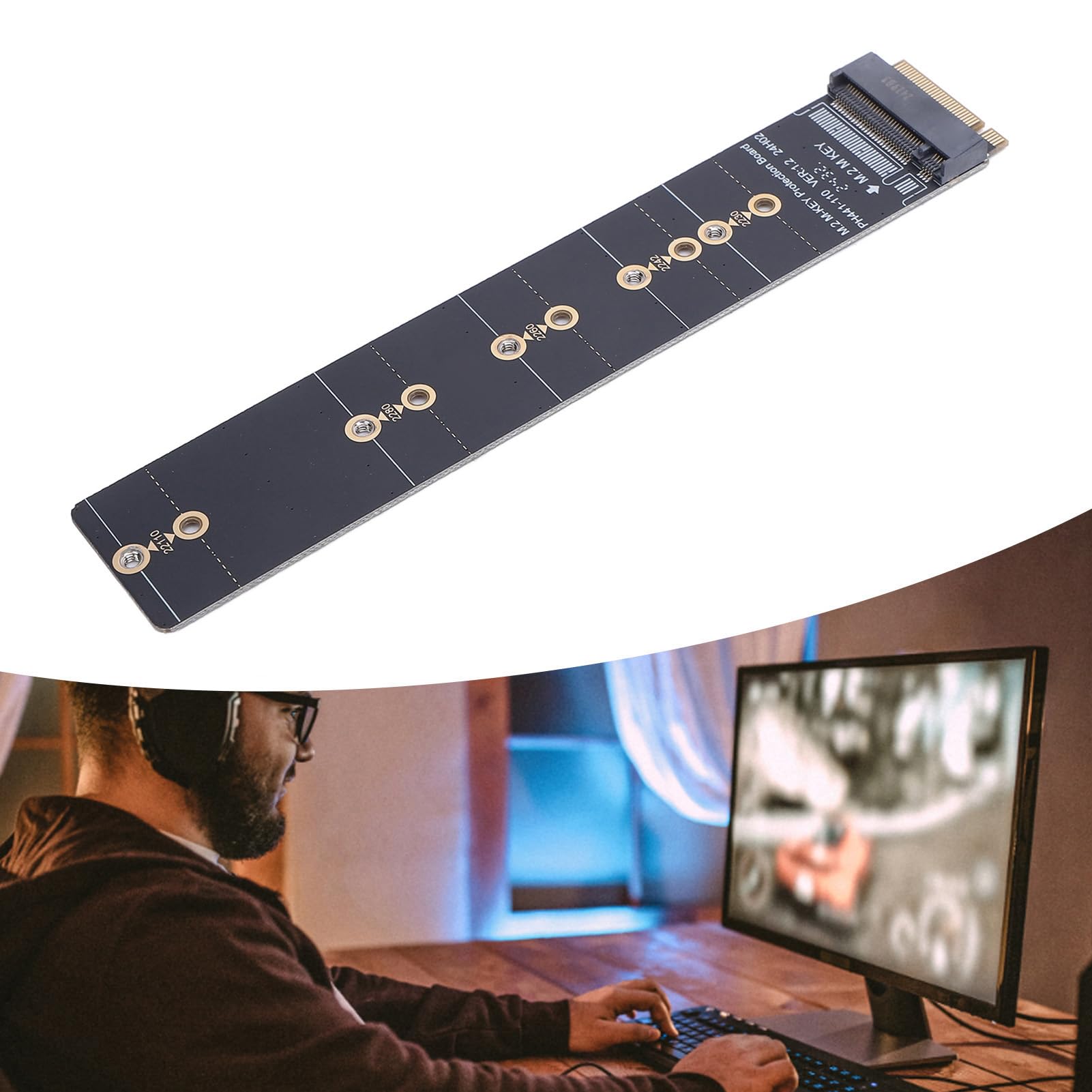 NVME M-Key M.2 Karta Adaptera PCIE PCIE, NGFF M2 NVME PCIE SSD Dysk Twardy Twardy Gold Finger Board Ochrona Karta Testowa Test Karta Testowa z 2230 2242 2260 2280 22110 SSD Dysk