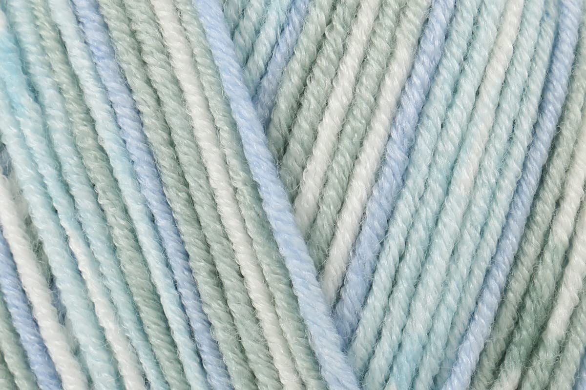 Stylecraft Bambino Prints DK Baby Crochet Yarn, 100% Acrylic Anti-Pilling, Double Knitting Wool for Garments, Accessories, Blankets Toys - 100g Ball - Leap Frog (3762) - Single (1 Ball)