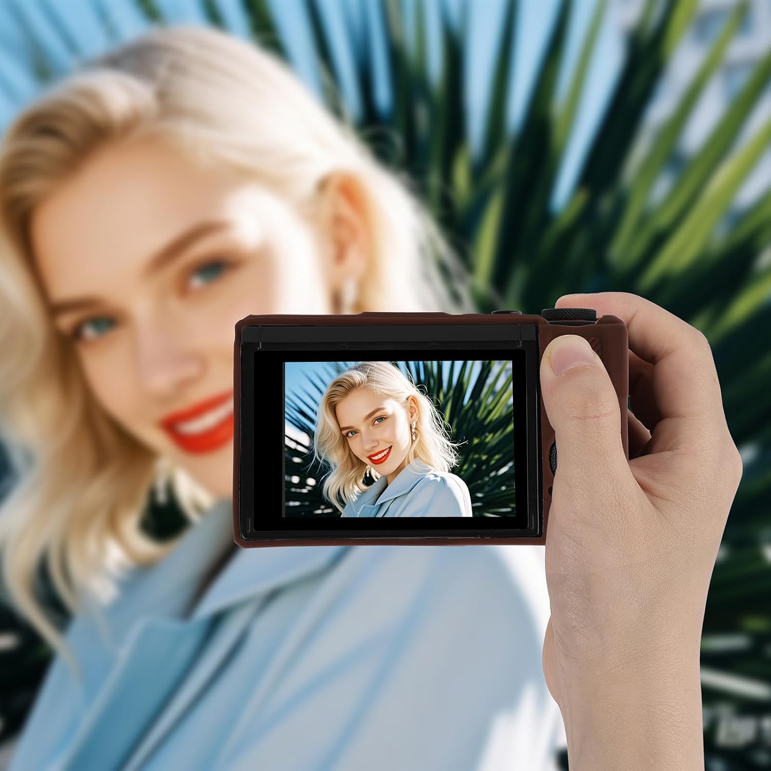 Soft Body Case for Canon G7X Mark III, Silicone Protective Cover with Rmovable Lens Cover for Canon Powershot G7X Mark III, G7X Mark III Protective Case (Coffee) - Image 6