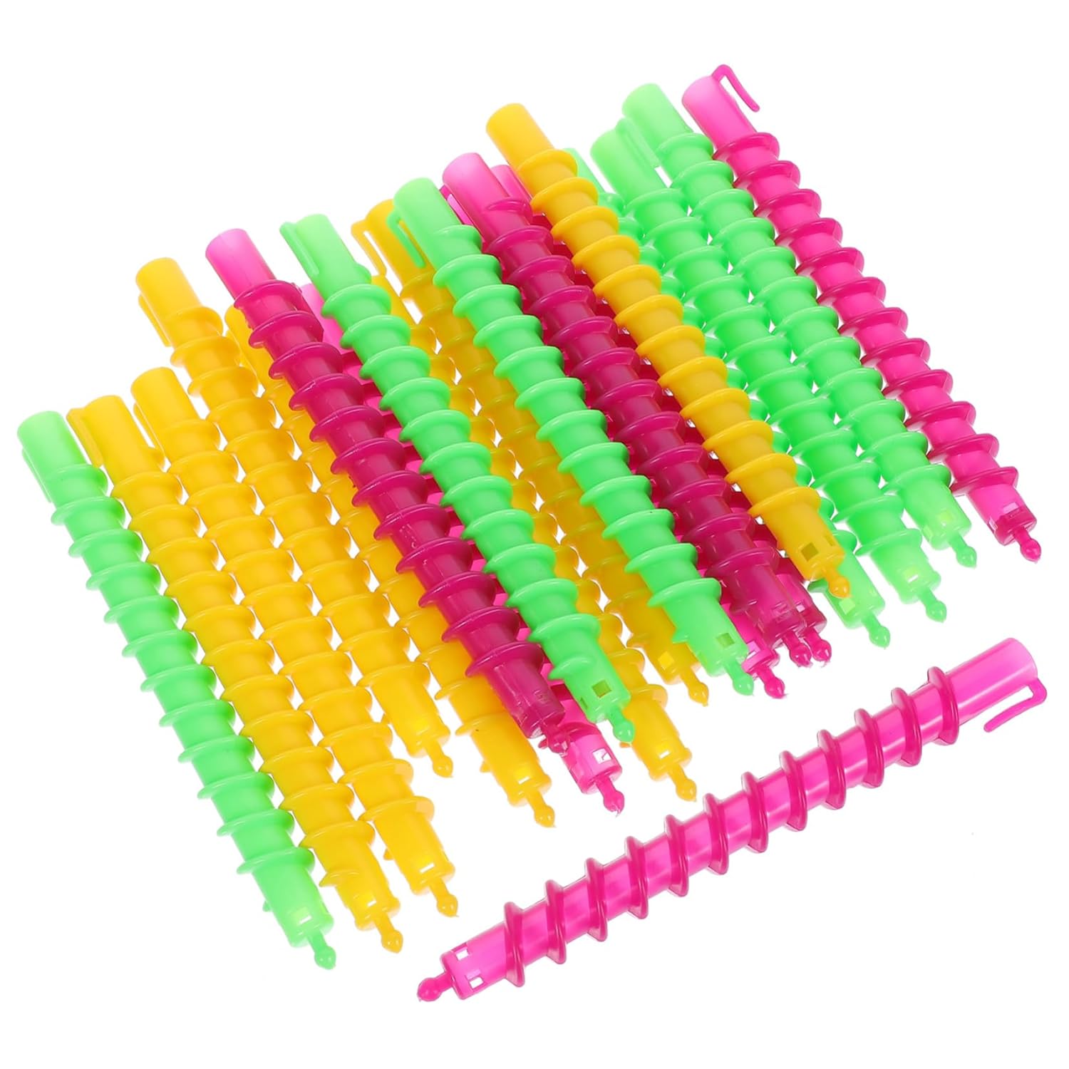 MERRYHAPY 100pcs Spiral Hair Perm Rods Large Hollow Styling Curlers for Long Hair Non Slip Multi Color Perm Rods for DIY Home Hairdressing Salon Tools for Women