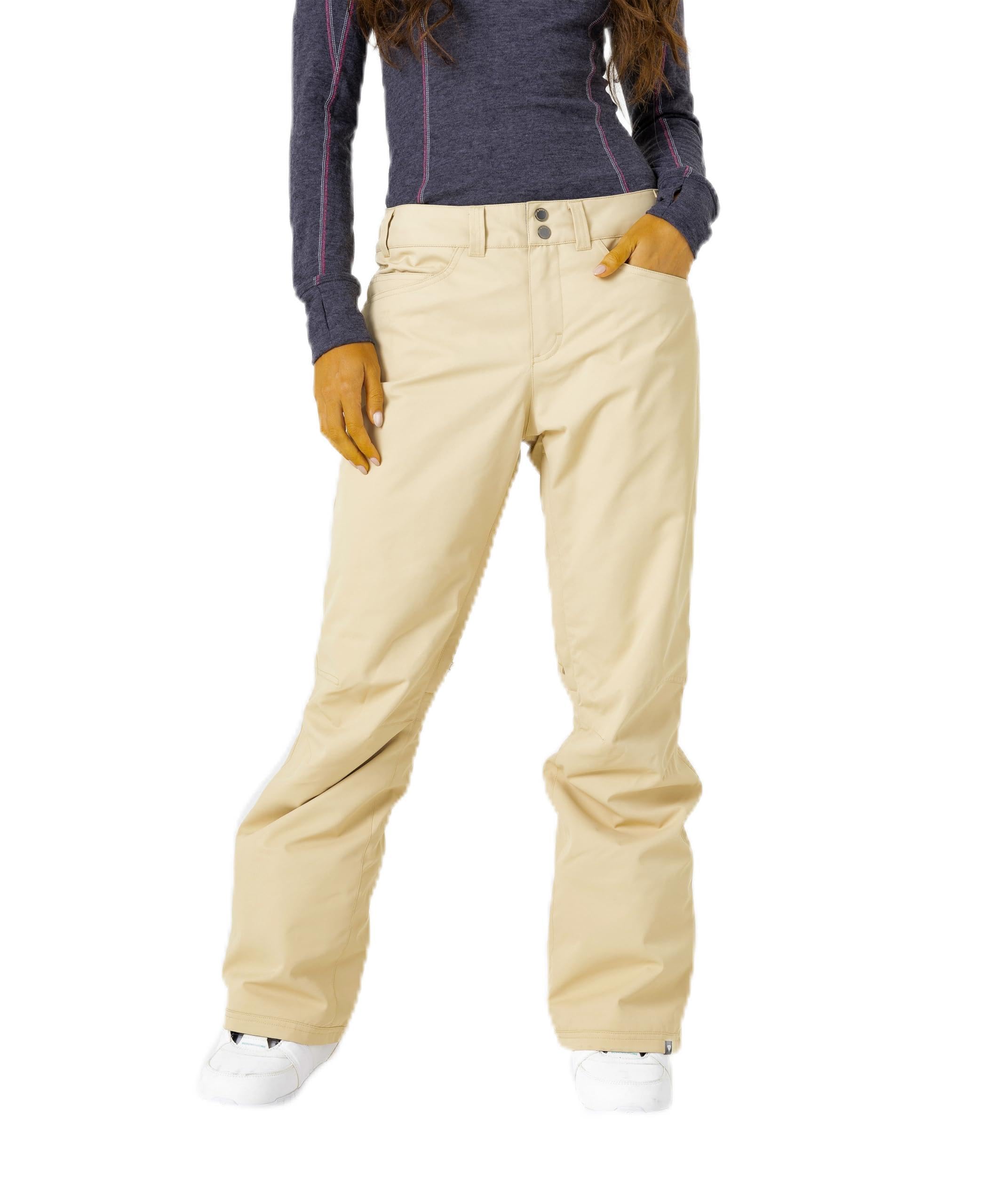 Roxy Women's Tailored Backyard Snow Pants, Pebble