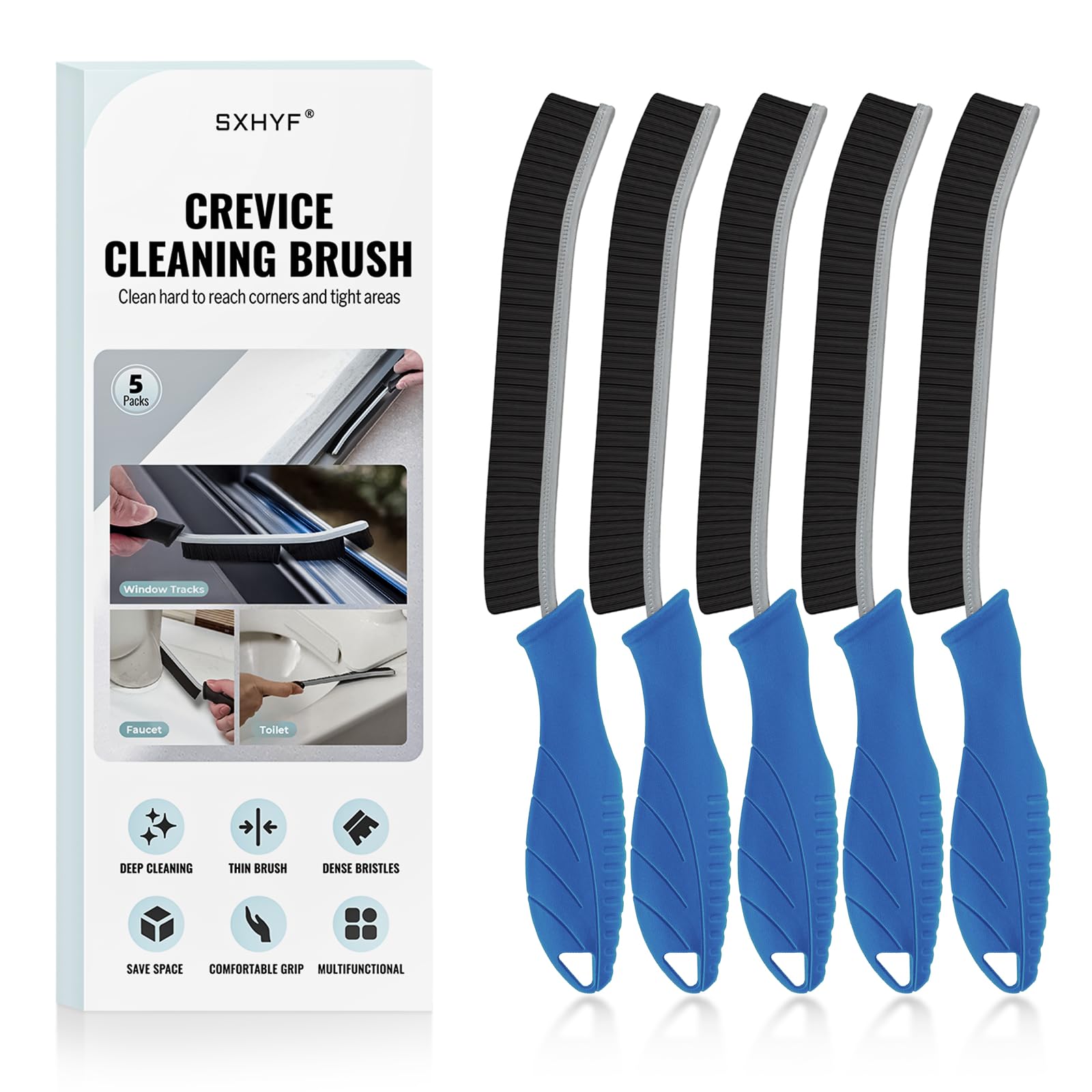 Brosse de nettoyage multifonctionnelle pour désincruster les fenêtres et toilettes