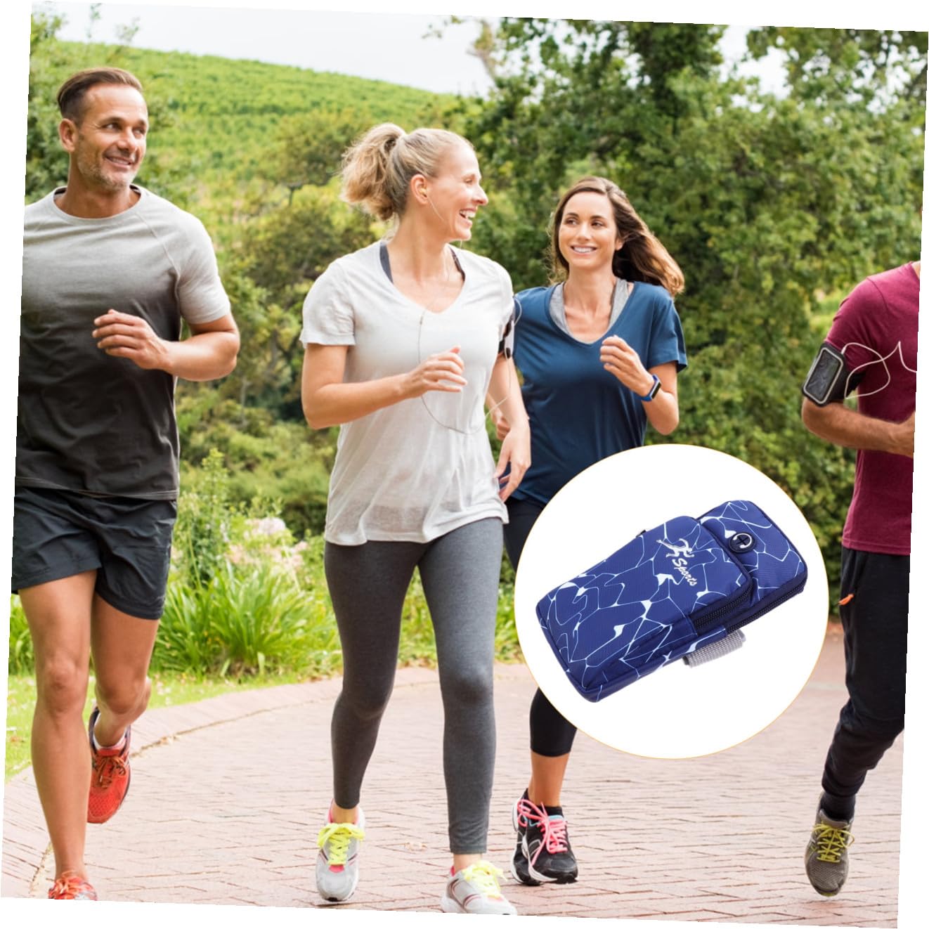 UPKOCH 3pezzi Marsupio Sportivo Per Smartphone Braccio Oxford Per Attività Outdoor Portacellulare e Resistente Per Ciclismo e Jogging