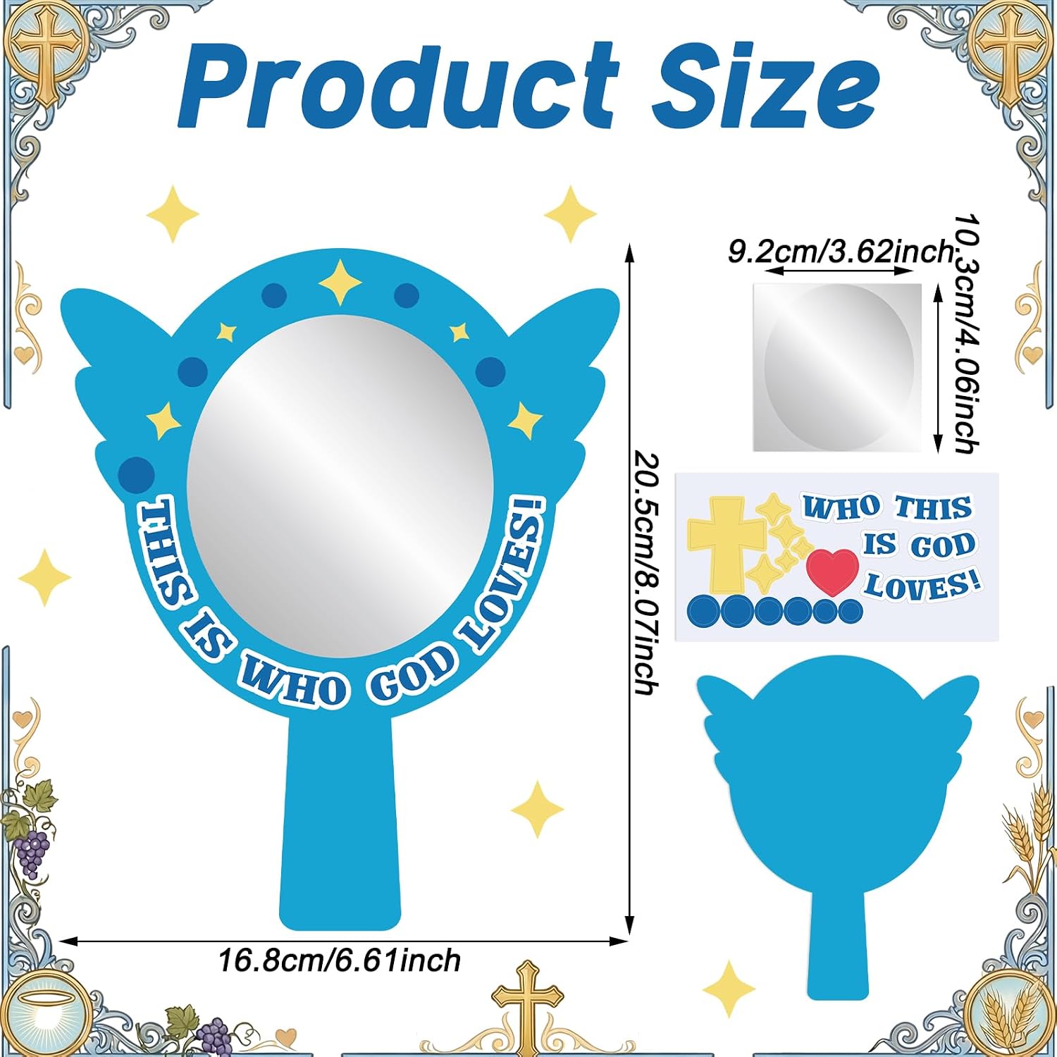 MotiMind 24 Sets This is Who God Loves Mirror Craft Kits image 2