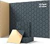 Soundsbay Sound Proofing Panels, Self-Adhesive Acoustic Wall Panels 12 Pack High Density Acoustic Panels for Recording Studios, Gaming Room, Office, Live Streaming 30x30x0.9cm