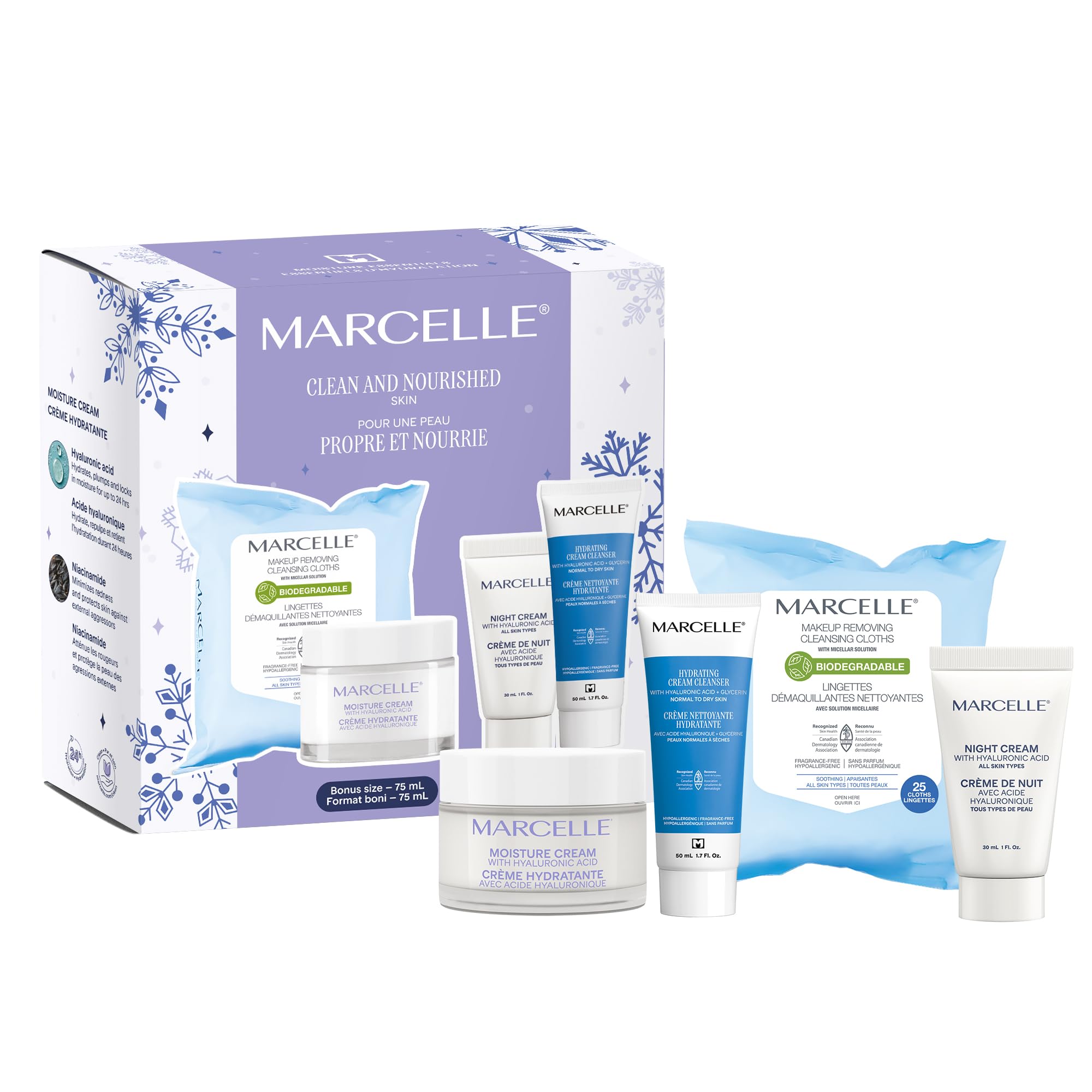 Marcelle Moisture Essentials Set, Holiday Gift Set, Cleansing