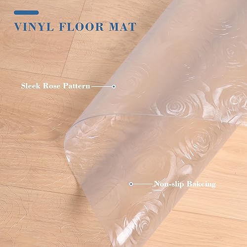 Miniatura 3 de Tydle - Tapete transparente para silla, de 36 x 60 pulgadas, tapete para silla de oficina para suelos duros, tapete de vinilo para sillas de juegos,