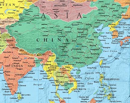 Swiftmaps 32 x 50 RMC Large World Wall Map Poster - Laminated Rolled (32x50 Signature World)