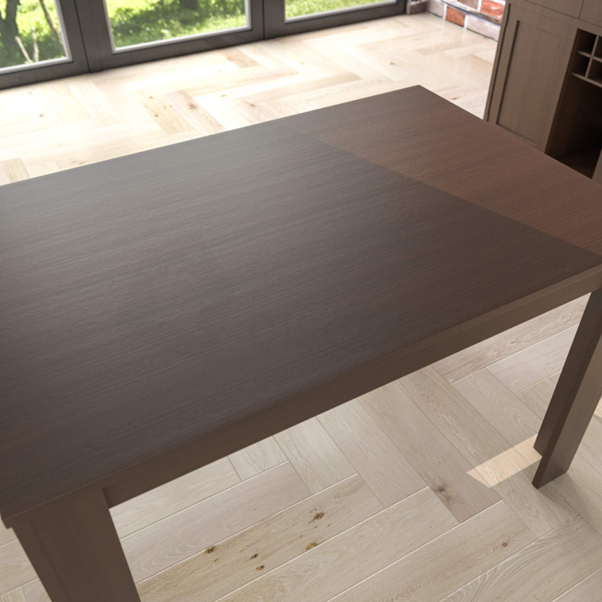 Vida Designs Medina Tavolo da Pranzo a 4 Posti, in Legno MDF, Rettangolare, Moderno, per Cucina e Sala da Pranzo, Colore: Noce