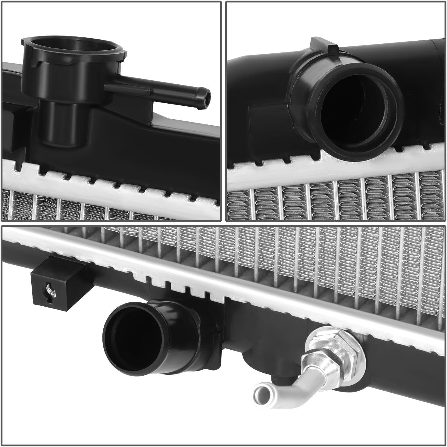 DNA Motoring OEM-RA-2571 OE Style Direct Fit Radiator Compatible with 05-07 Honda Accord V6 Hybrid, 28-1/4" W X 14-3/4" H X 1" D, 1-1/4" Inlet, 1-1/4" Outlet