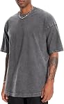 Men's 1 Or 2 Pack Cotton T-Shirts Oversized Short Sleeves Shirts for Men Casual Loose Acid Wash Basic Tee Tops S-XXL