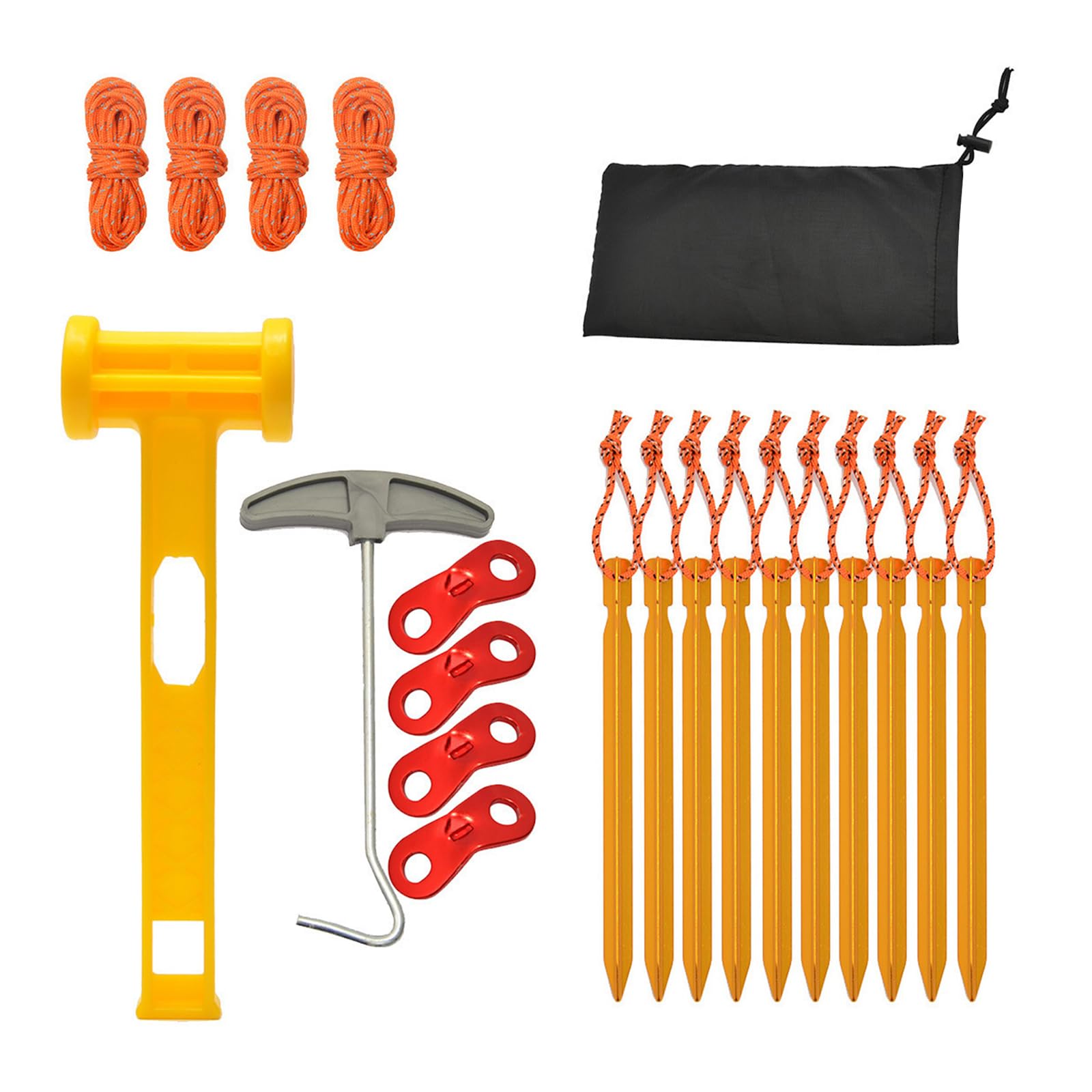 Set 10 Picchetti Pali per Tenda in Alluminio Resistenti per