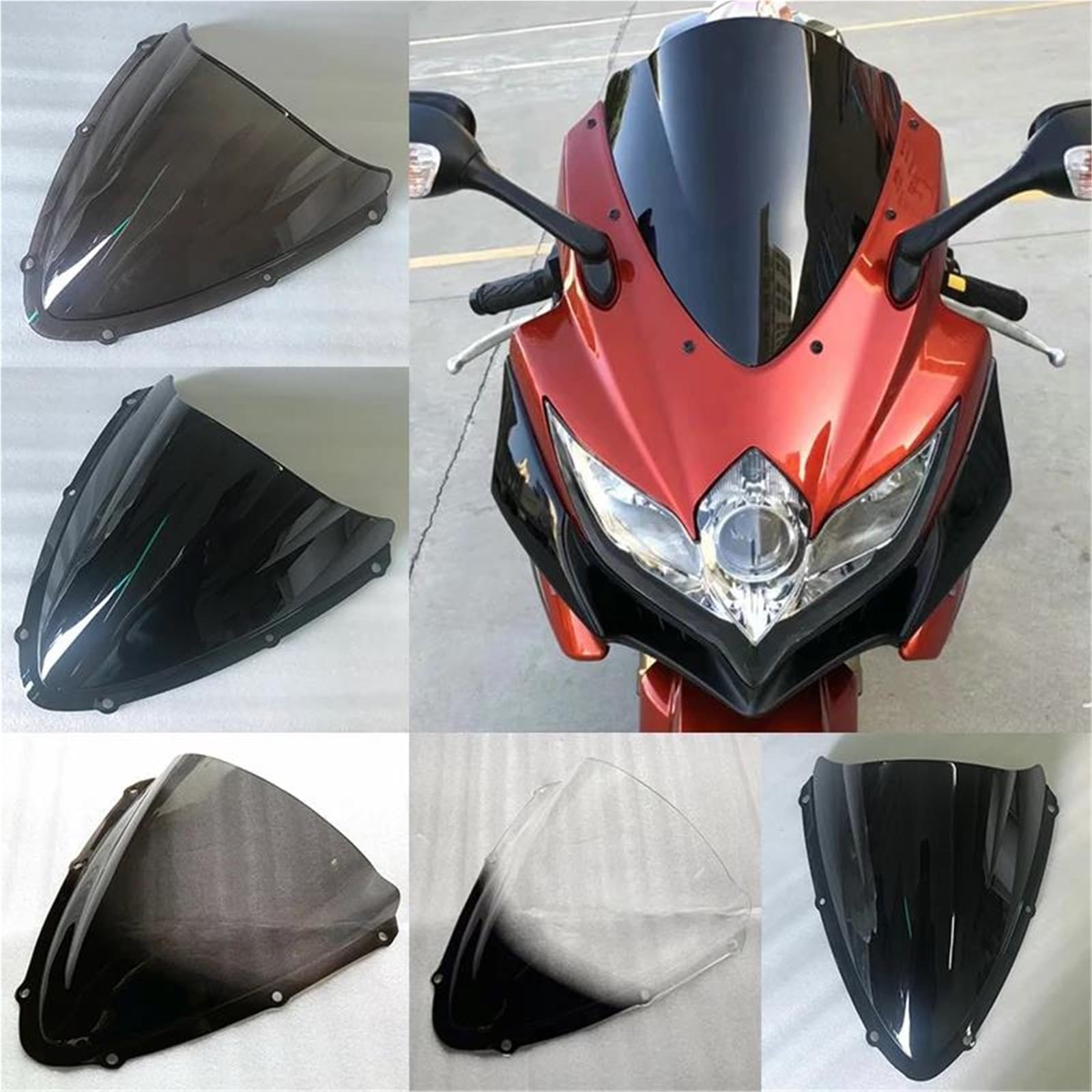 Cupolini Per Moto Per Suzuki GSXR 600 750 600R 750R K8 2008-2010 GSXR600 GSXR750 GSX-R Cupolini E Deflettori Vento Cupolino Paravento(Fumo)
