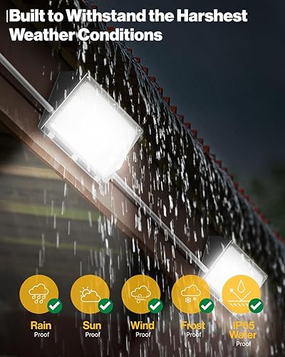 Miniatura 10 de Sunco - Paquete de 6 unidades de 120 W LED de pared para exteriores, sensor de fotocélula del atardecer al amanecer, industrial, regulable,