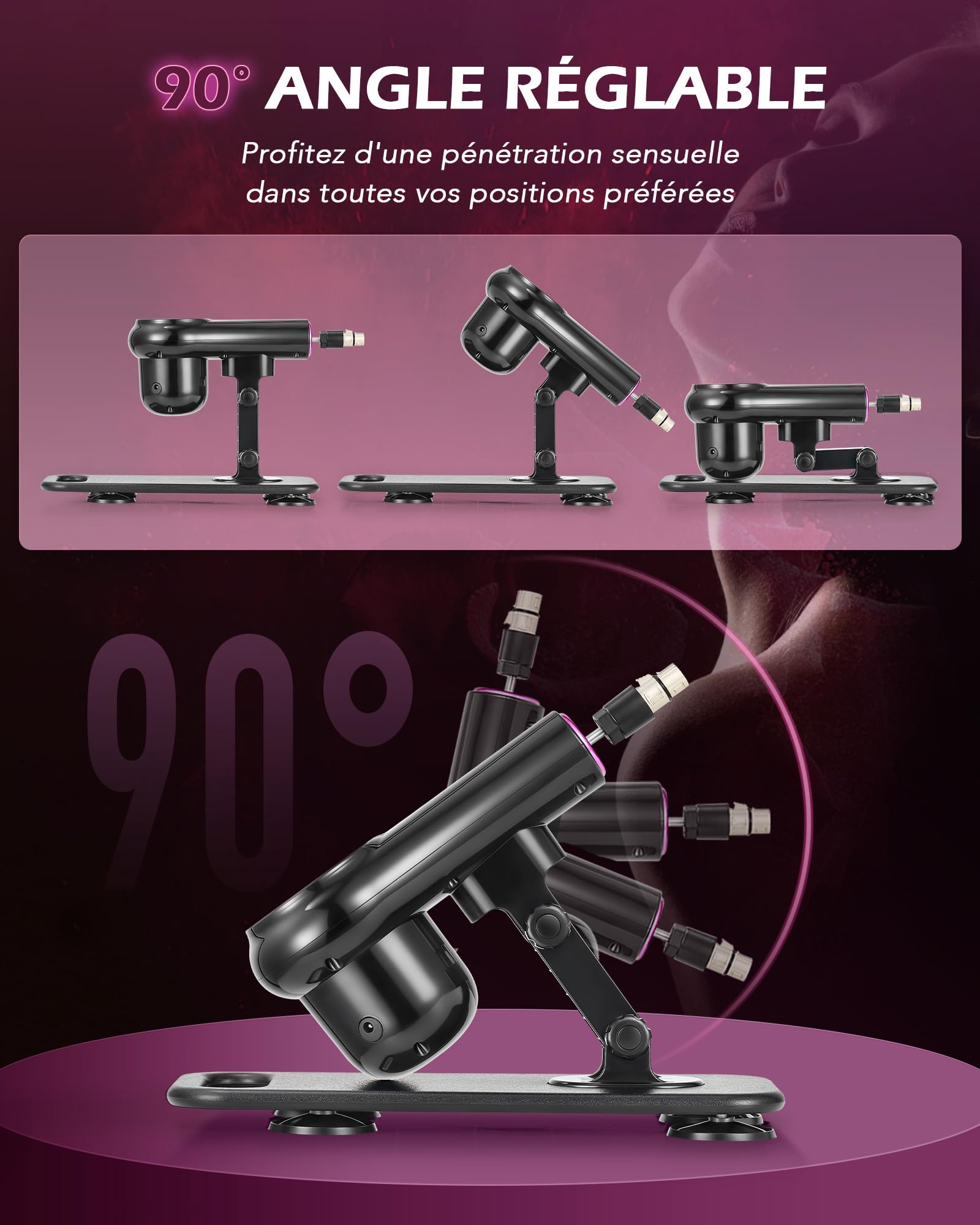 SENSUA Macchina per Sesso Automatica, Dildo Automatico con 7 Accessori 3 Connettori XLR e Telecomando per Uomini e Donne, Giochi Erotiici per Adulti per Massaggio Anale Vaginale Masturbazione