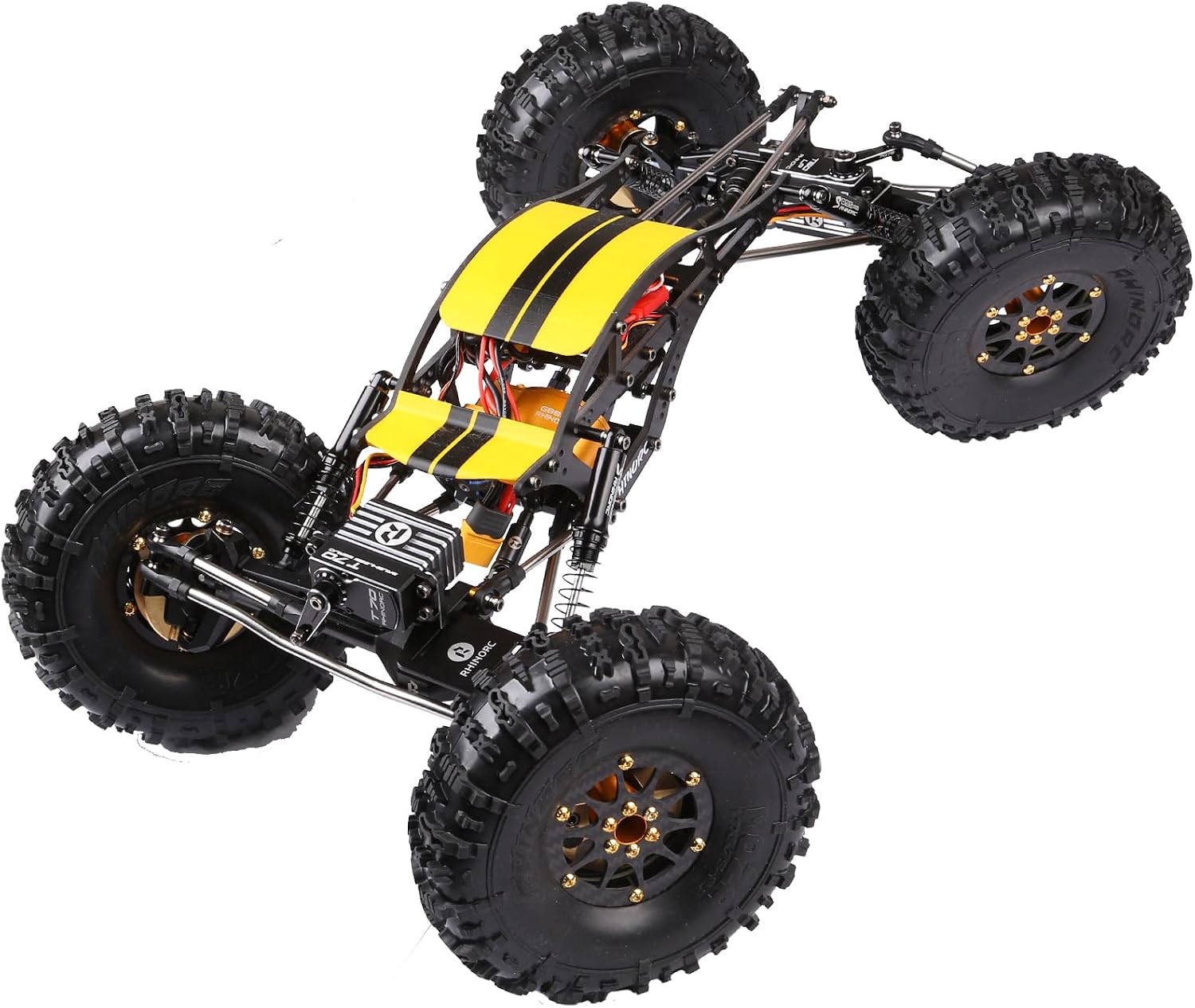 RhinoRC YUE Coupe 4WS 1/10 RC Brushless Electric Model Crawler Car, Front & Rear 4 Wheel Steering Off-Road Rock Crawler