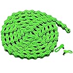 ZONKIE Single-Speed Bicycle Chain 1/2 x 1/8 Inch 116 Links (Green, 1/2 1/8 116 Links)