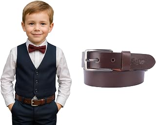 Flyer Kids Leather Belt for Boys & Girls | Genuine Adjustable Belt Real Leather Buckle Belt for School, Uniform, Bike Rid... Price In India