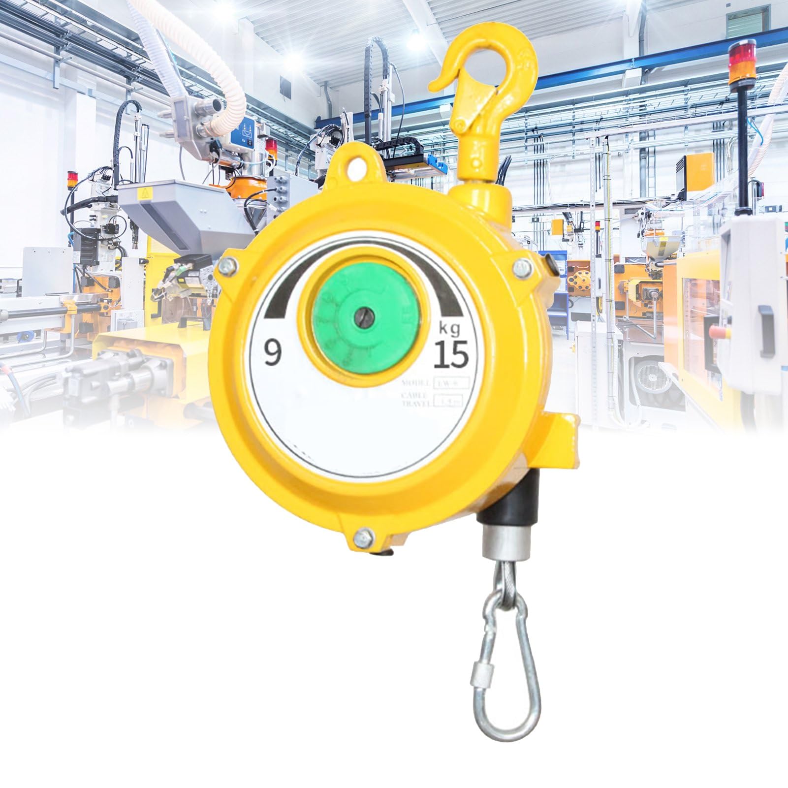 WEKONUMEX Retractable Spring Balancer, Spring Balancer Adjustable With Hook And Wire Rope Multiple Loads(9-15kg)