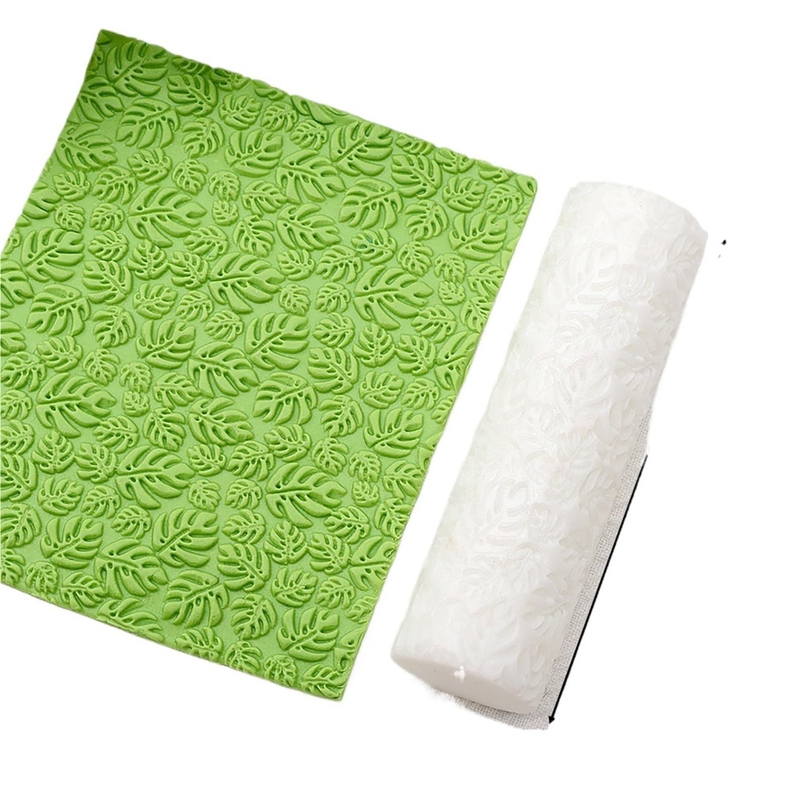 Rouleau texture argile polymère Monstera pour artisanat bricolage