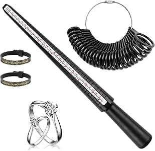 Ringgrößen-Messset 36-tlg. - Europäische Größen 41-76 Mit Aufbewahrungsbox