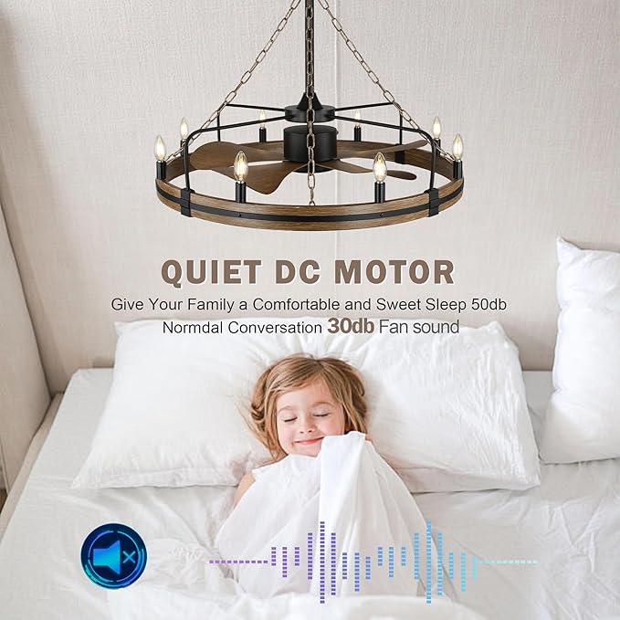 Ventilador de Techo 36 Pulgadas con Luz y Control Remoto, 6 miniatura 6