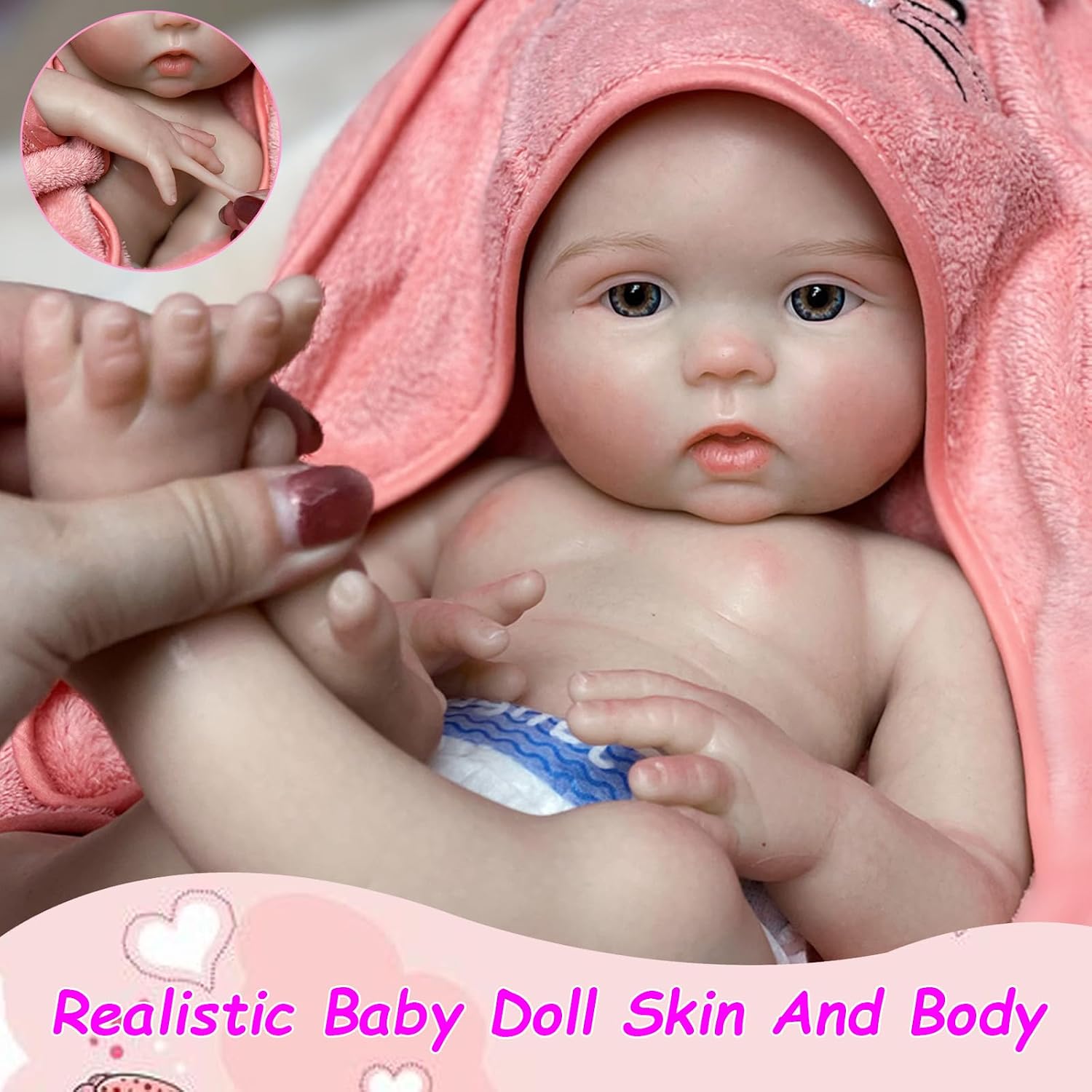 Silicone Baby Dolls 18 Inch Realistic Toddlar Baby Dolls,Baby Reborn Dolls Silicone Full Body Girl Not Vinyl Dolls