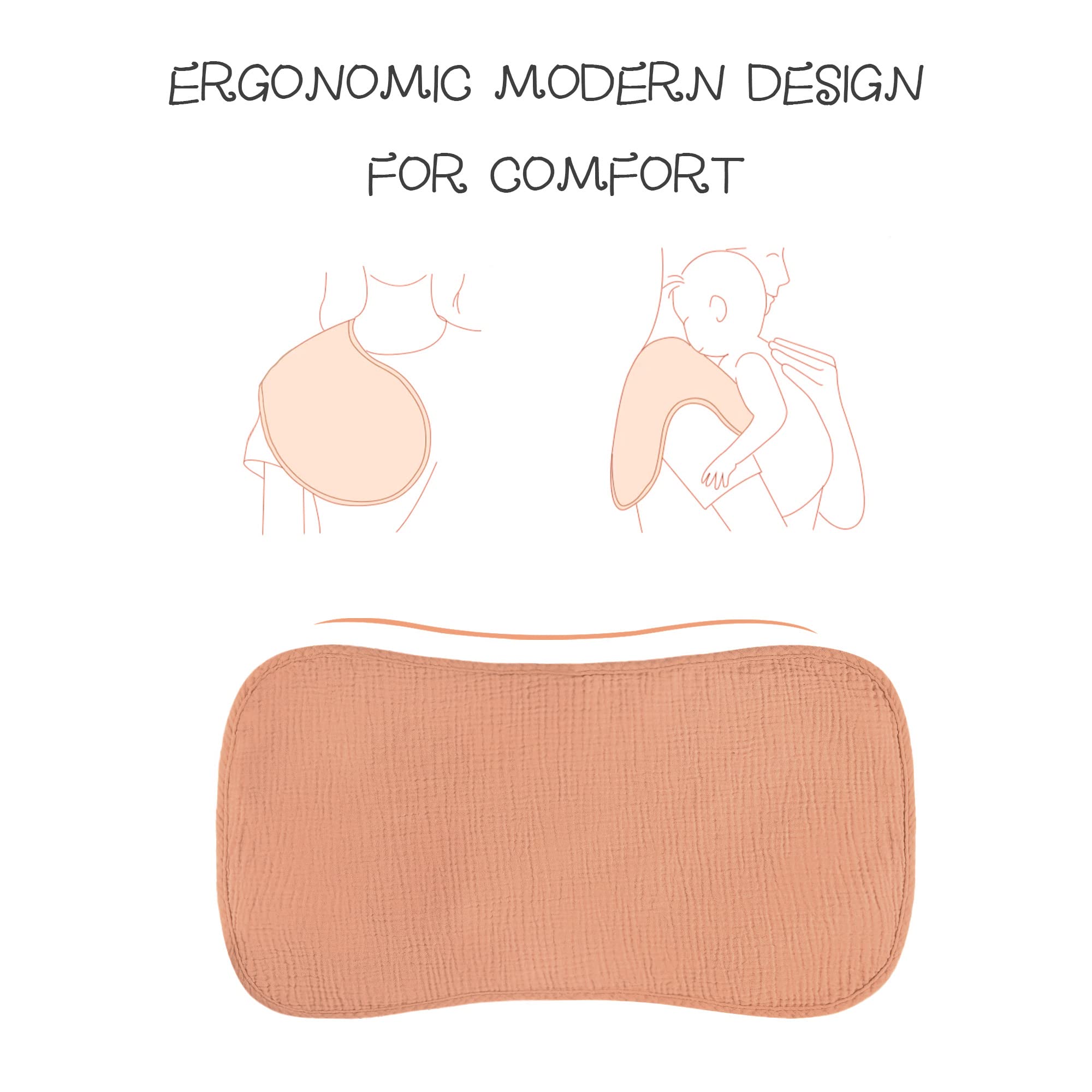 Konssy Juego de 6 paños de muselina para eructos unisex, 100% algodón, ropa grande para recién nacidos, bebés y niños