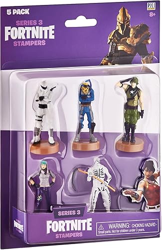 PMI Fortnite - Juguetes auténticos con sello, paquete de 5 ampollas - Personajes populares de Fornite Battle Royale - Colección Serie 3 para niños y