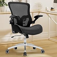 Vista 2 de Silla de oficina ergonómica de escritorio, 400 libras, grande y alta, resistente, cojín de espuma de modelado 3D ancho y suave, silla de escritorio