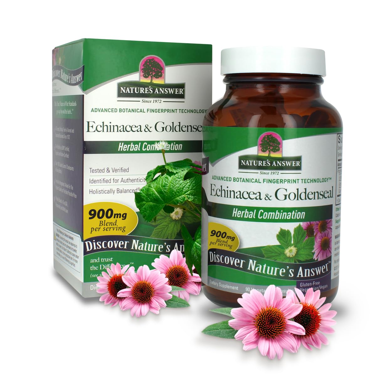 Nature's Answer Echinacea & Goldenseal, 90 Vegan Capsules