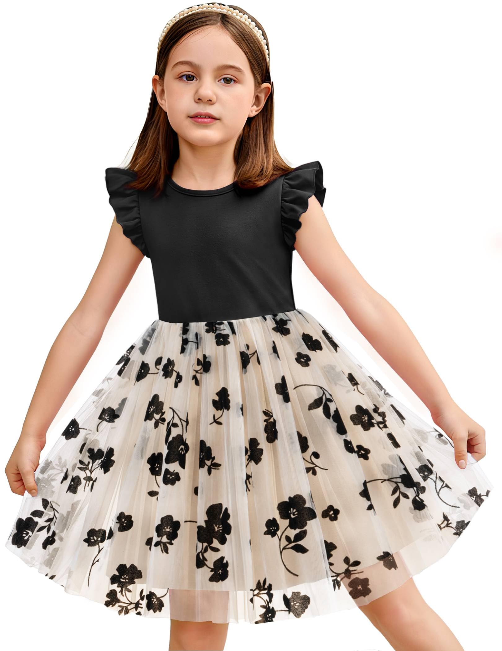 Arshiner Toddler Tutu Dress Girls Summer Dresses Ruffle Tulle Sundress