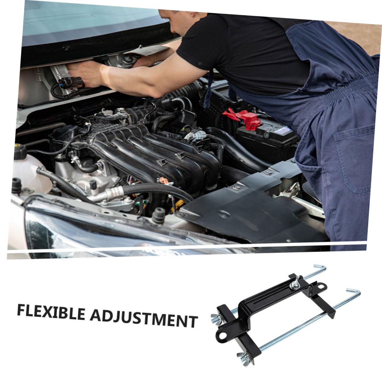 2 Pièces Support De Fixation De Batterie De Voiture Support De Montage De Batterie Automobile Et Réglable