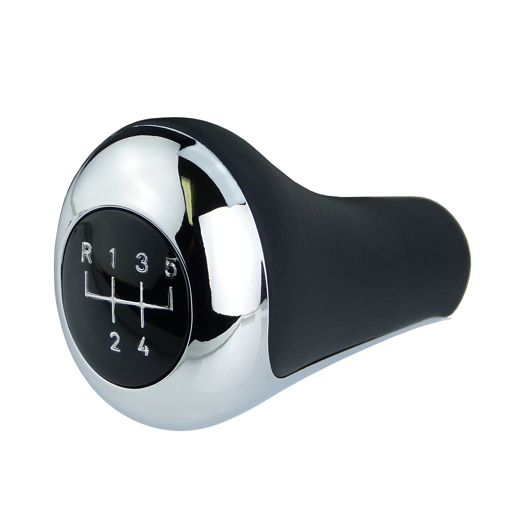 L&P A276-8 gałka dźwigni zmiany biegów, czarna, chromowana, 5-biegowa, kompatybilna z BMW 3er e36 e46 e90 e91 e92 e93 5er e39 e60 e61 X3 e83 gałka Plug Play część zamienna do OEM