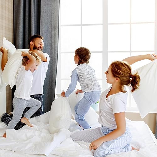 Miniatura 5 de Fixwal Throw Pillow Inserts Set of 2-24 x 24 Inches Bed and Couch Pillows - Indoor Decorative Pillows for Bed and Sofa