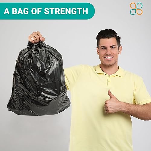 Miniatura 5 de Bolsas de basura de 20-30 galones, alta densidad negro, 8 micrones, 30x37, 500 bolsas.