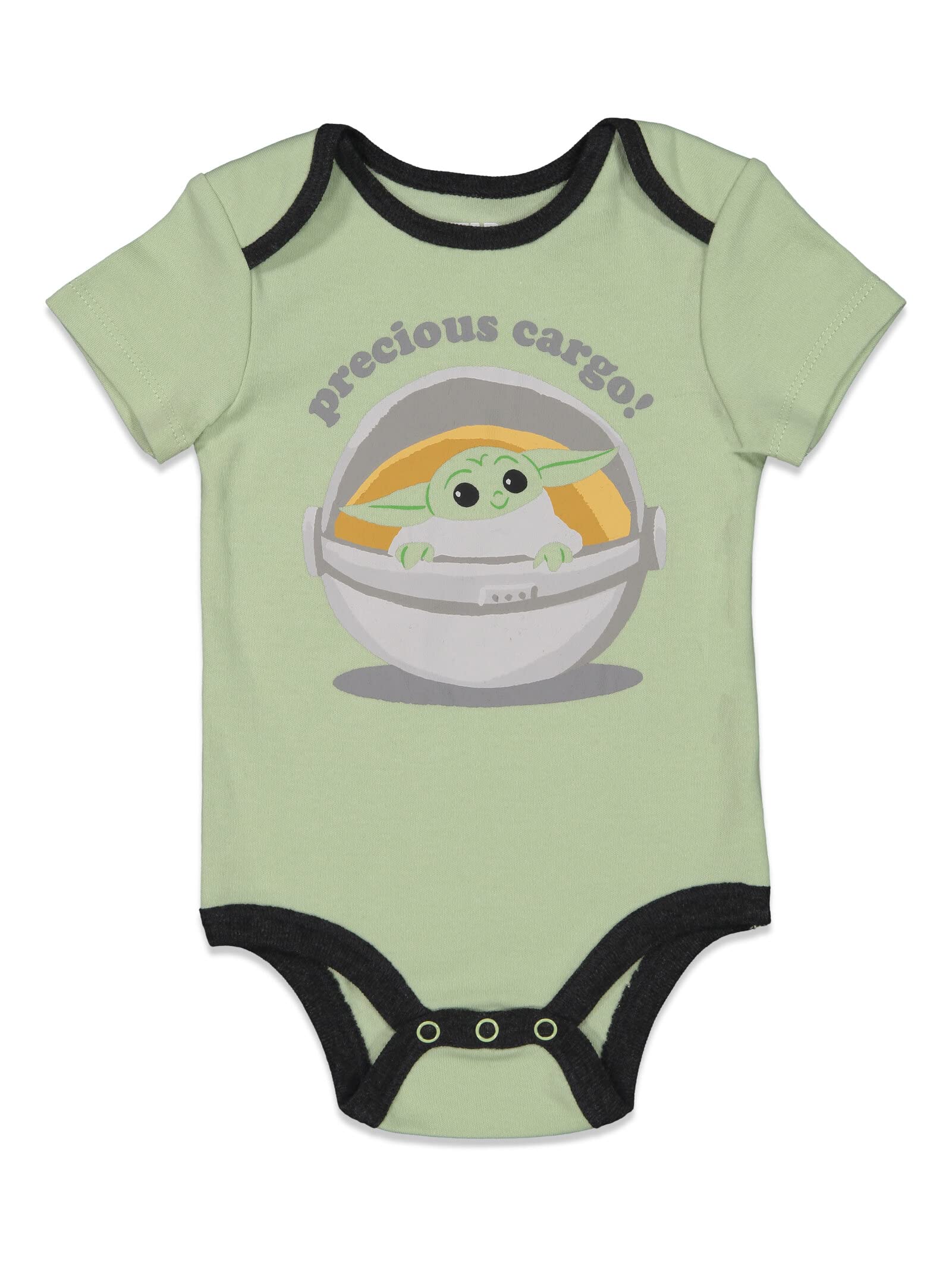 Star Wars Mandalorian Baby Yoda Baby Boys 4-częściowy zestaw wyprawek grafitowy/zielony