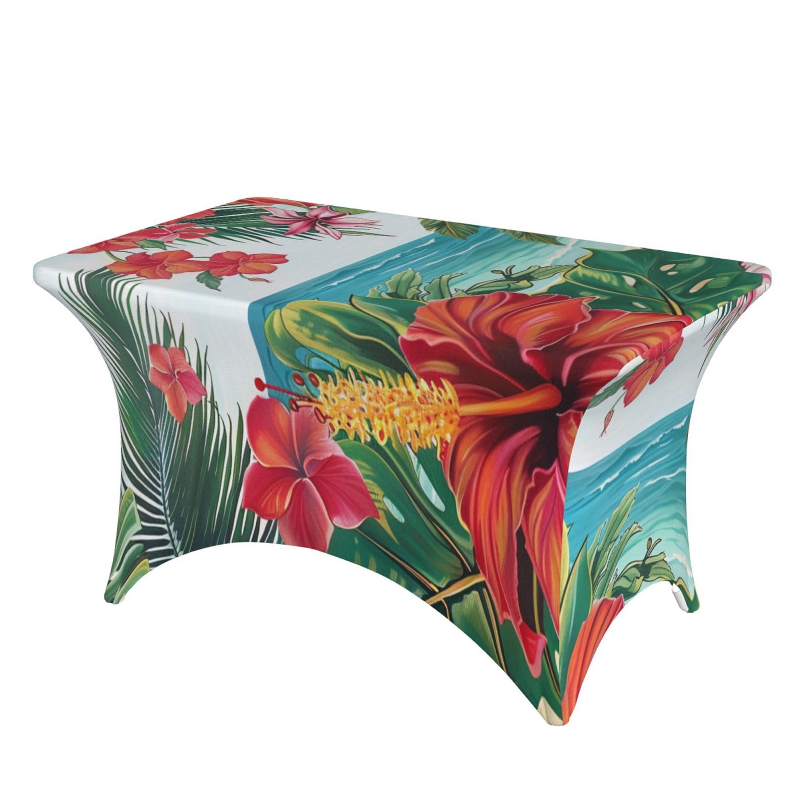 Nappe élastique hawaïenne anti-glisse de 1,2m pour protéger la table du salon