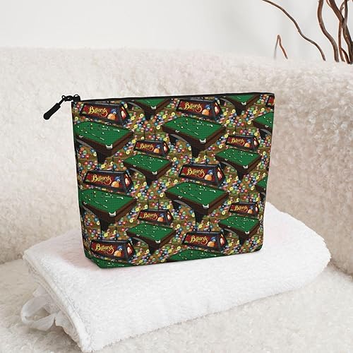 Miniatura 5 de Bolsa de billar colorida bolsa de maquillaje de cáñamo falso, bolsas de viaje, bolsa de aseo con cremallera de 9.45 x 6.7 pulgadas, Style 7, Tamaño