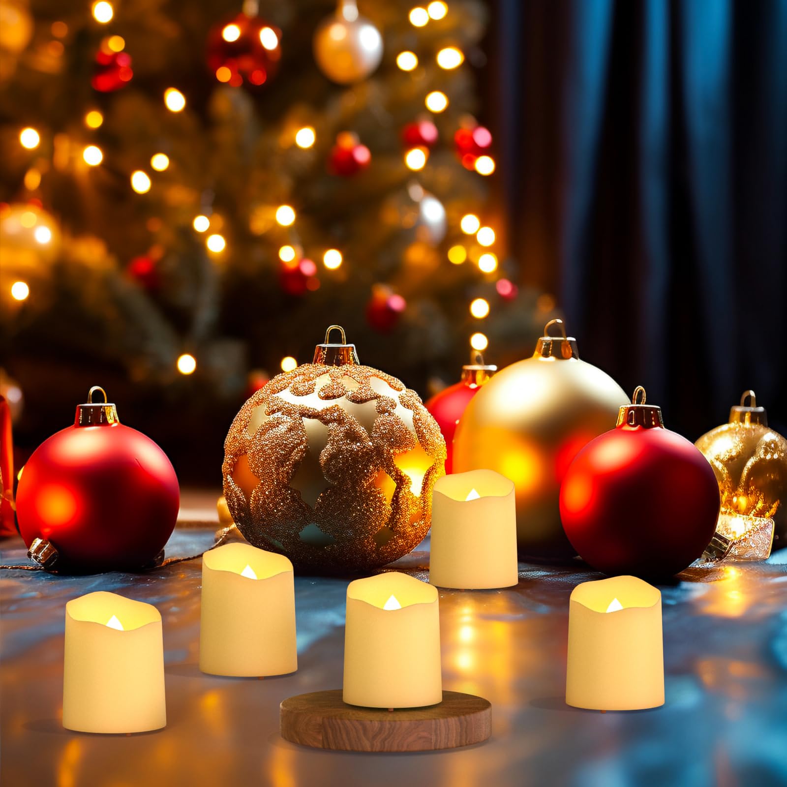 PChero Paquete de 2 velas LED recargables sin llama con temporizador remoto, luces de vela parpadeantes a pilas con cable de carga USB para decoración del hogar, festival