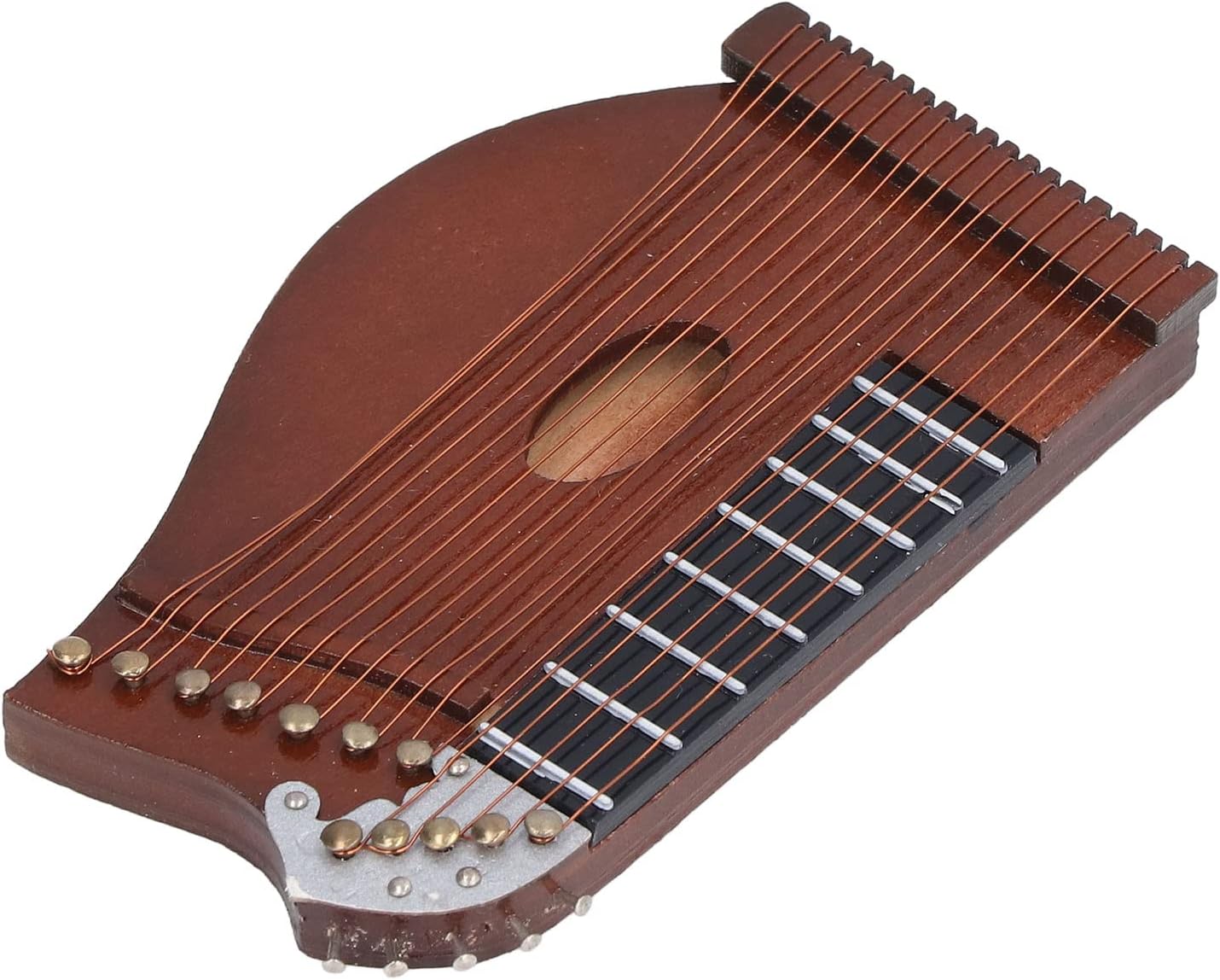 Pokerty9 Miniature Guzheng, Guzheng Model Textured Mini Ornament for Home Decor