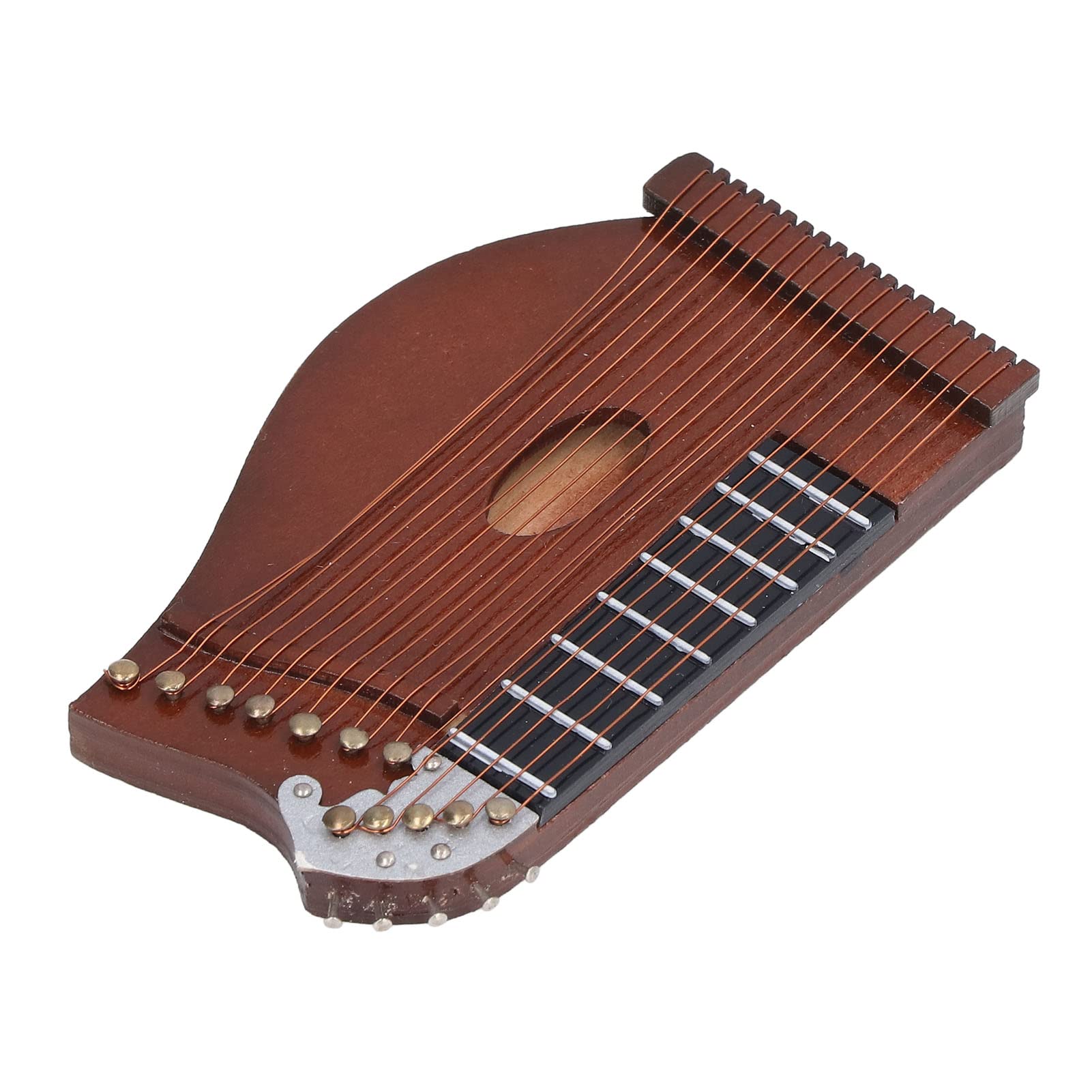 Pokerty9 Miniature Guzheng, Guzheng Model Textured Mini Ornament for Home Decor