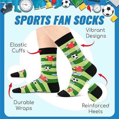 Miniatura 3 de Regalos deportivos para hombres y mujeres Calcetines de béisbol, baloncesto, fútbol, fútbol, carreras, juegos