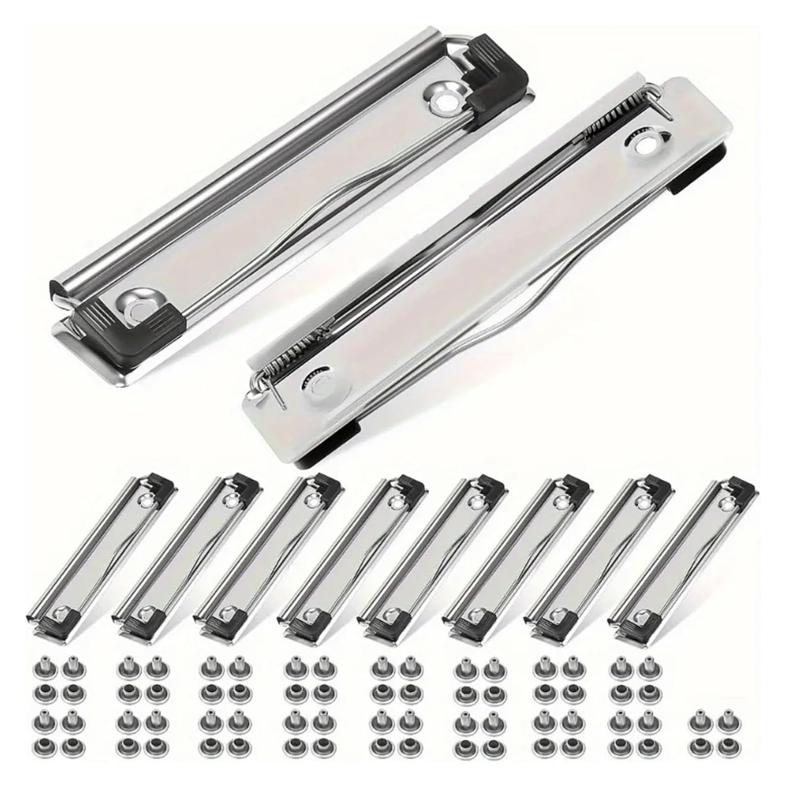 Metalowe zaciski do tablicy na notatki, 10 szt. Teczki na dokumenty