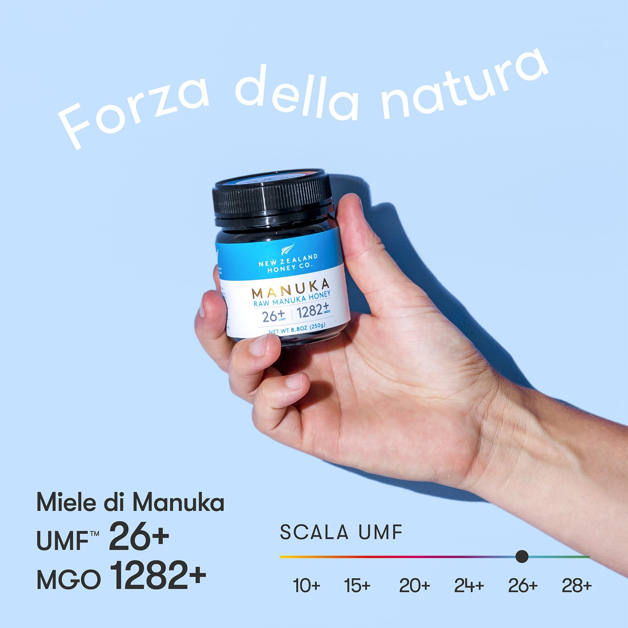 New Zealand Honey Co. Miele di Manuka MGO 1282+ / UMF 26+ | Attivo e lordo | Prodotto in Nuova Zelanda | 250g