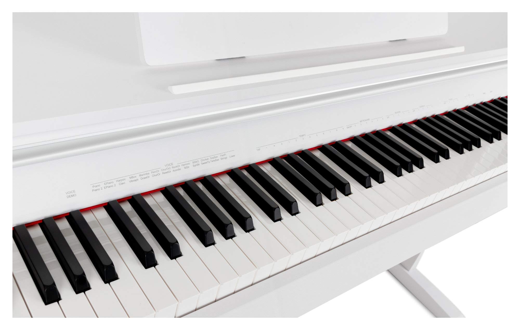 Classic Cantabile DP-210 WM E-Piano bianco opaco, Polifonia a 64 voci | Tastiera HA-88-S500 con 88 tasti a meccanica a martello, Soft, Medio, Hard, 1 brano demo interno, 26 suoni WMA, 2 x cuffie