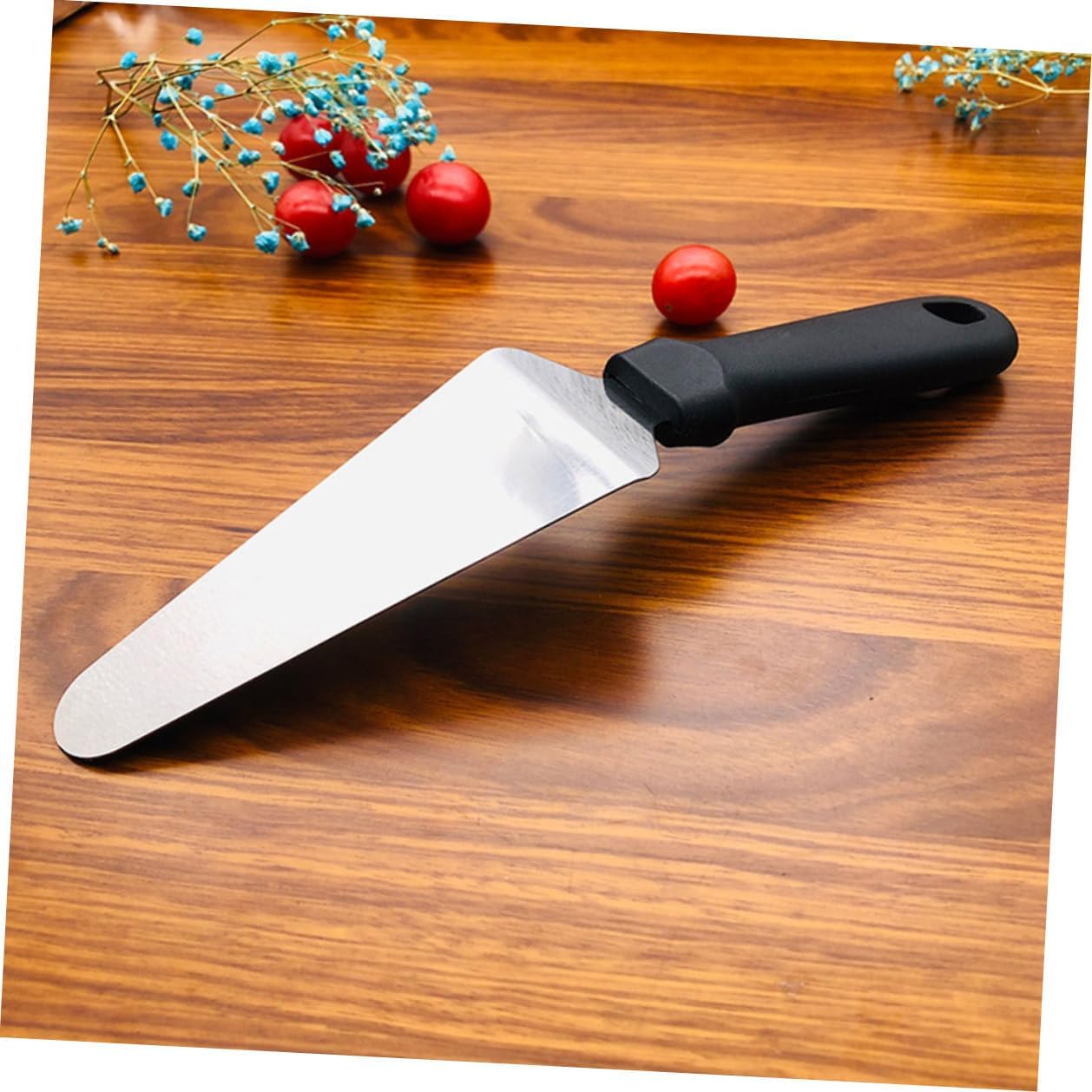 NUOBESTY Multifunctional Stainless Steel Pizza Cutter Wheel with Pp Cover and Triangle Pizza Peel Set Portable Baking Tool for Home Kitchen Making and Serving