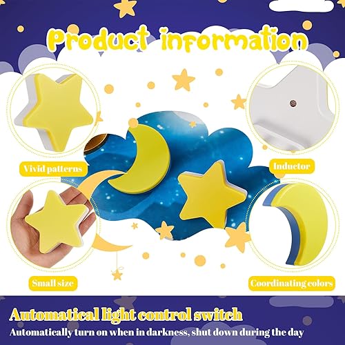 Miniatura 4 de Mudder Paquete de 2 luces nocturnas enchufables a la pared, luz nocturna LED suave, linda lámpara de pared para cuarto de bebé, sensor cálido, luz