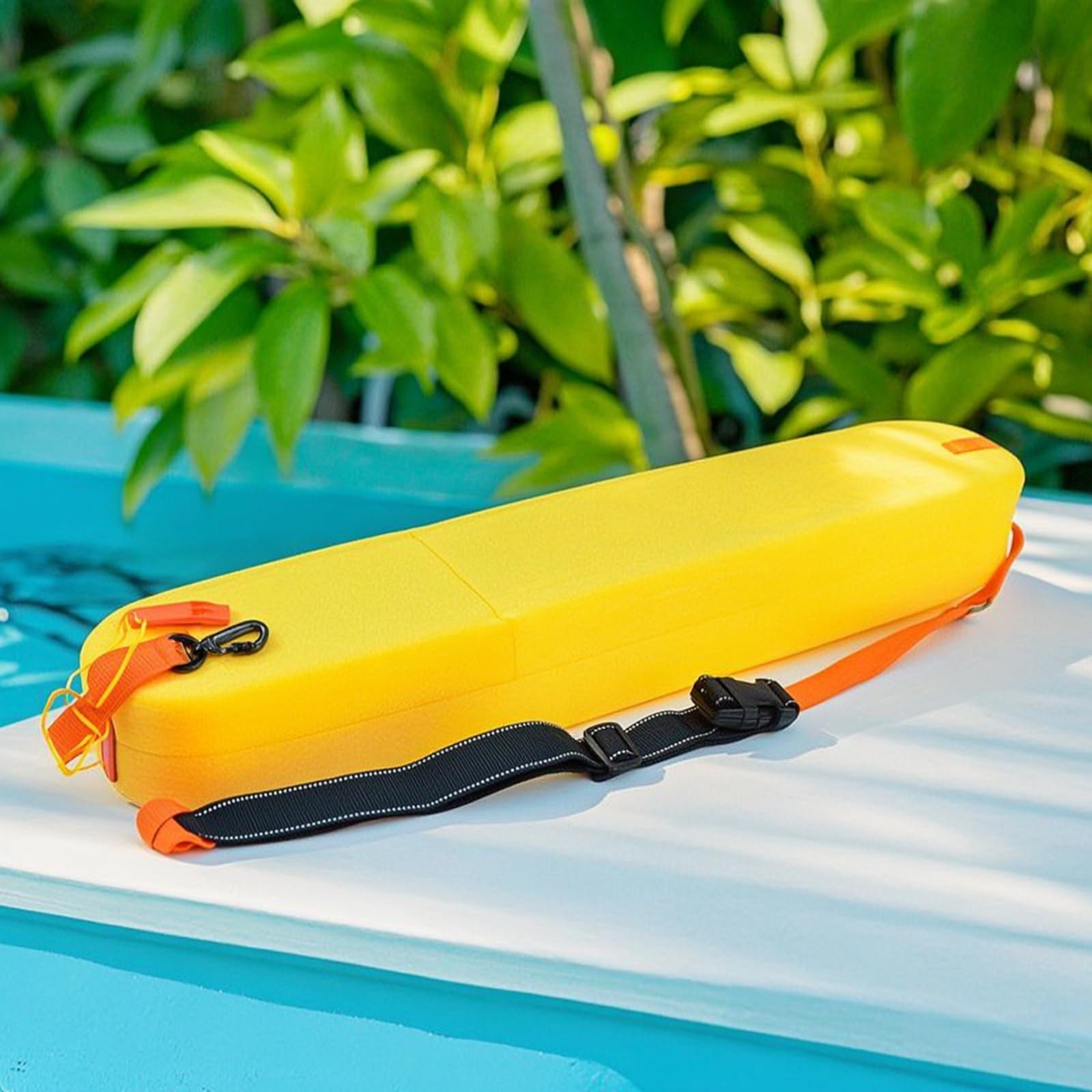 Schwimm Sicherheitsboje Rettungsboje Rettungsrohr Rettungsbrett aus XPE Schaum mit Gurt Und Metallschnalle für Rettungseinsatz Schwimmtraining Strandwache Freibad Offene Gewässer