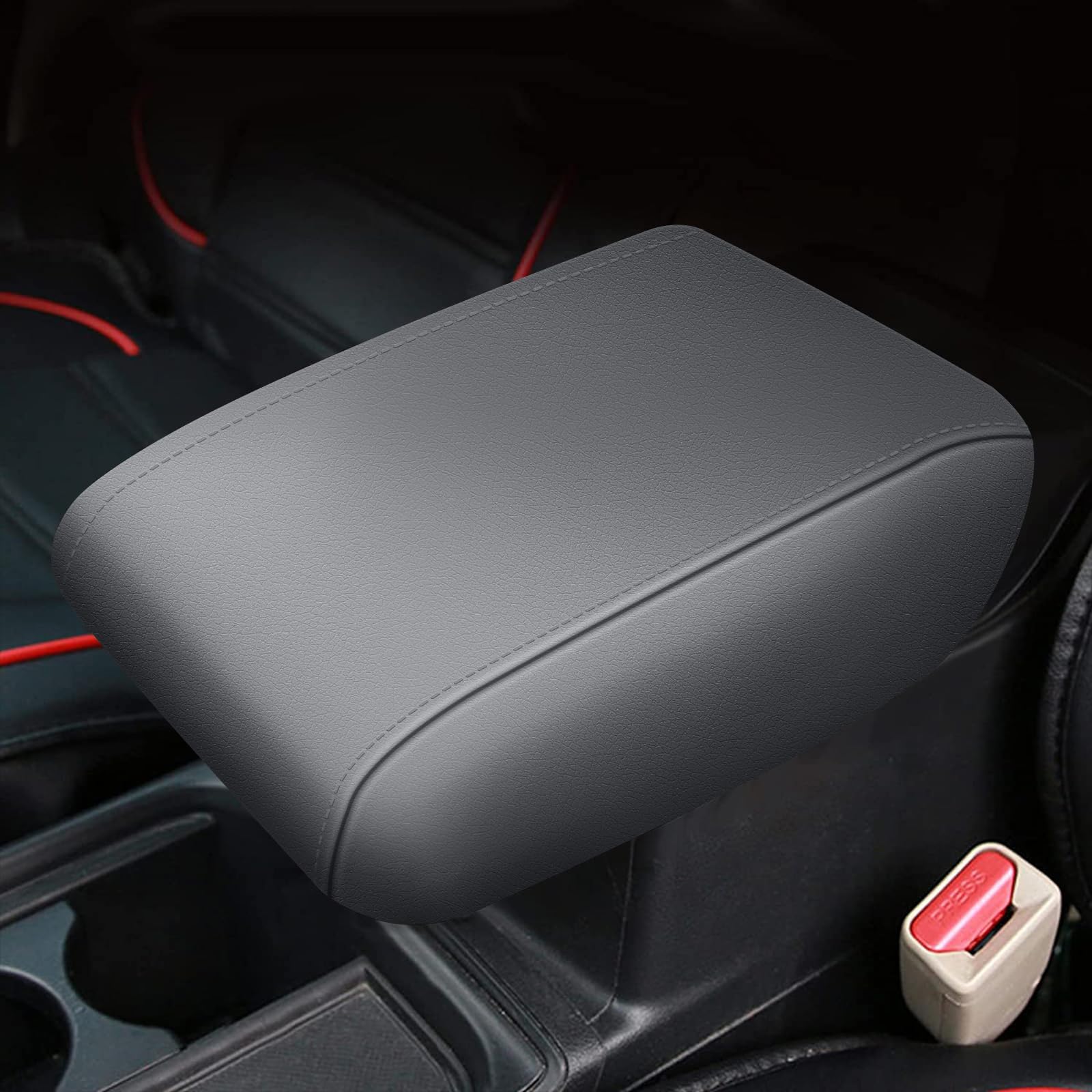 AOMSAZTO Carbon Fiber Armrest Covers For 2011-2019 Ford Explorer - Center Console Protector